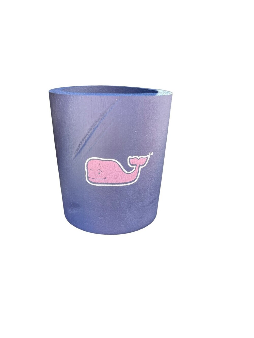 VINEYARD VINES Beer Can Coozie Navy Blue Pink Whale